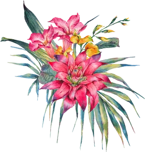 Vibrant Birthday Flower Bouquet PNG image