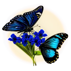 Vibrant Blue Butterfly Graphic Png Doq PNG image