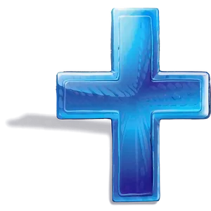 Vibrant Blue Cross Picture Png 06292024 PNG image