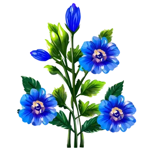 Vibrant Blue Flower Png 05242024 PNG image