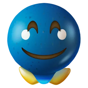 Vibrant Blue Happy Emoji Png 06292024 PNG image