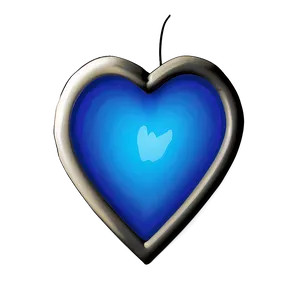 Vibrant Blue Heart Png 06272024 PNG image