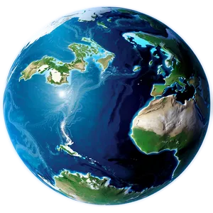 Vibrant Blue Planet Graphic Png 61 PNG image