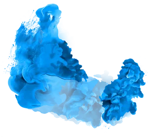 Vibrant Blue Smoke Plume PNG image