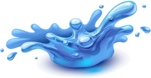 Vibrant Blue Water Splash PNG image