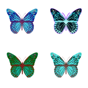 Vibrant Butterfly Collection PNG image