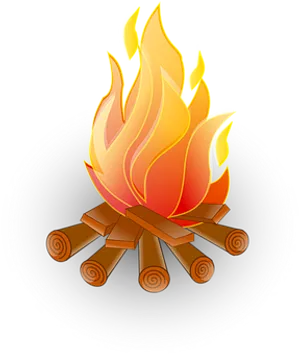 Vibrant Campfire Illustration