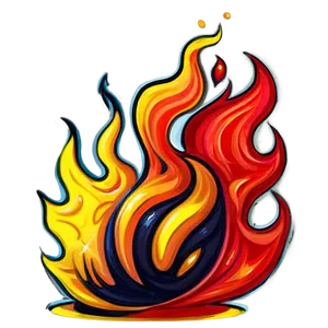 Vibrant Cartoon Fire Png 64 PNG image