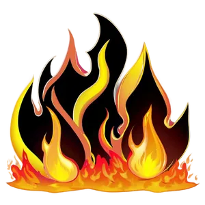 Vibrant Cartoon Fire Png Gjm PNG image