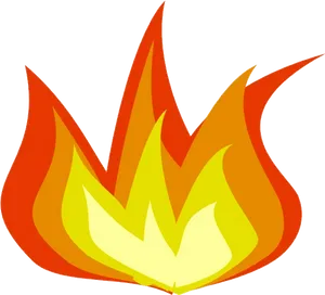 Vibrant Cartoon Flame Graphic