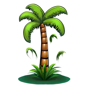 Vibrant Cartoon Palm Tree Design Png 43 PNG image