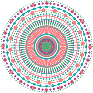 Vibrant Circular Mandala Pattern.png PNG image