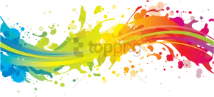 Vibrant Color Splash Graphic PNG image