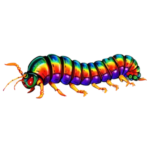 Vibrant Colored Centipede Png Wji PNG image