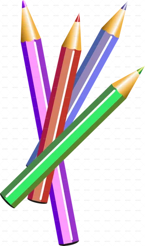 Vibrant Colored Pencils Array PNG image