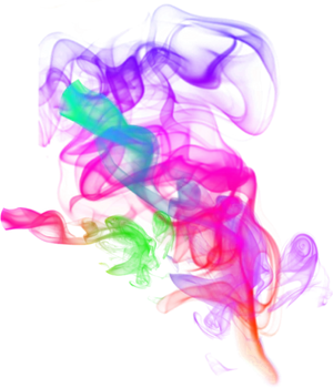 Vibrant Colored Smoke Art PNG image