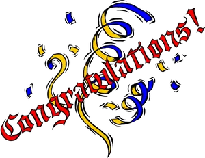 Vibrant Congratulations Graphic PNG image