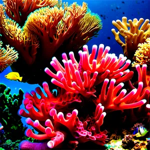Vibrant Coral Reef Underwater Photo PNG Sew68