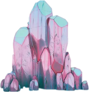Vibrant Crystal Formation PNG image