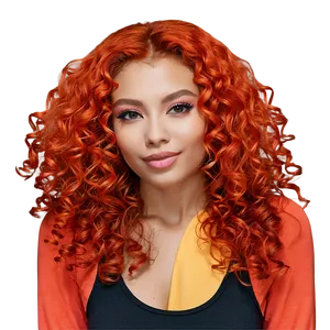 Vibrant Curly Hair Color PNG Cde47