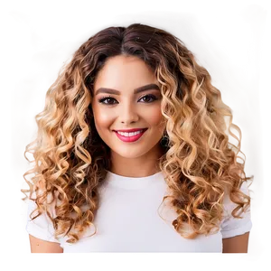 Vibrant Curly Hair Color PNG Mdu
