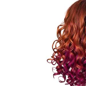 Vibrant Curly Hair Color PNG Ryy