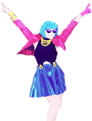 Vibrant Dancer Pose PNG image