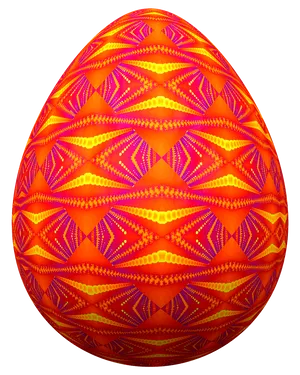 Vibrant Decorated Easter Egg PNG image
