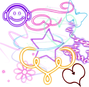 Vibrant Digital Doodles PNG image