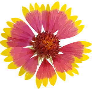 Vibrant Digital Flower Art PNG image