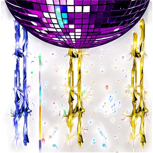Vibrant Disco Ball Celebration PNG image