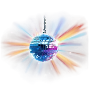 Vibrant Disco Ball Illustration PNG image