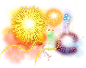 Vibrant Diwali Fireworks Display PNG image