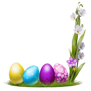 Vibrant Easter Flowers PNG Biu58