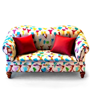 Vibrant Fabric Couch Png 05252024 PNG image