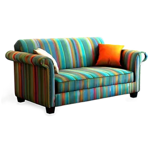 Vibrant Fabric Couch Png 12 PNG image