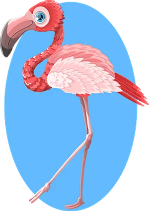 Vibrant Flamingo Illustration PNG image