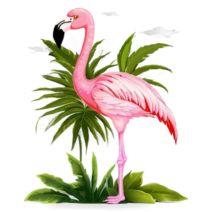 Vibrant Flamingo Print Png 05062024 PNG image
