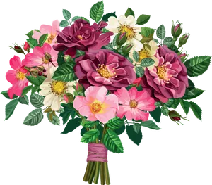 Vibrant_ Floral_ Bouquet_ Illustration.png PNG image