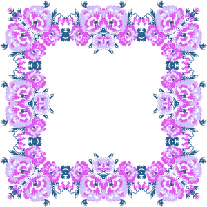 Vibrant_ Floral_ Frame PNG