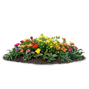 Vibrant Flower Bed PNG 52