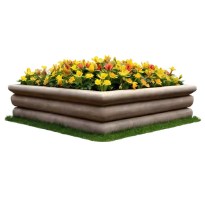 Vibrant Flower Bed PNG Mur7 PNG
