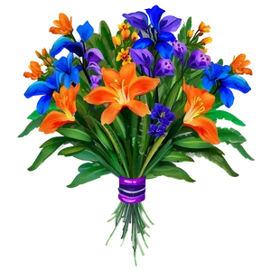 Vibrant Flower Bouquet PNG 06262024