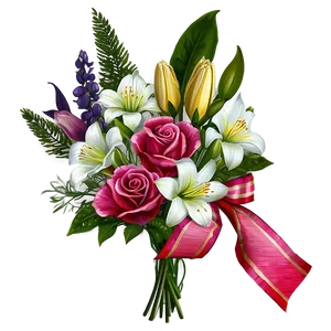 Vibrant Flower Bouquet PNG Gbm