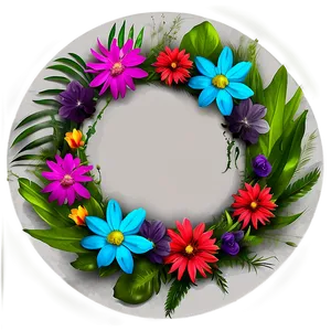 Vibrant Flower Circle PNG Yla