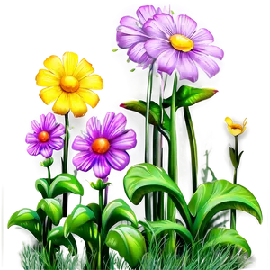 Vibrant Flower Garden Picture PNG Dbs
