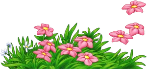 Vibrant Flowers Against Black Background