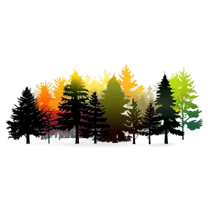 Vibrant Forest Silhouette PNG Vgi62 PNG