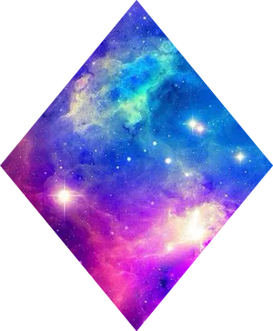 Vibrant Galaxy Diamond PNG image