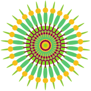 Vibrant Geometric Mandala Art PNG image